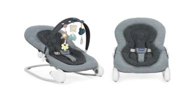 Hamaca Chicco Hooplà, con arco de juegos, Gris, 2019